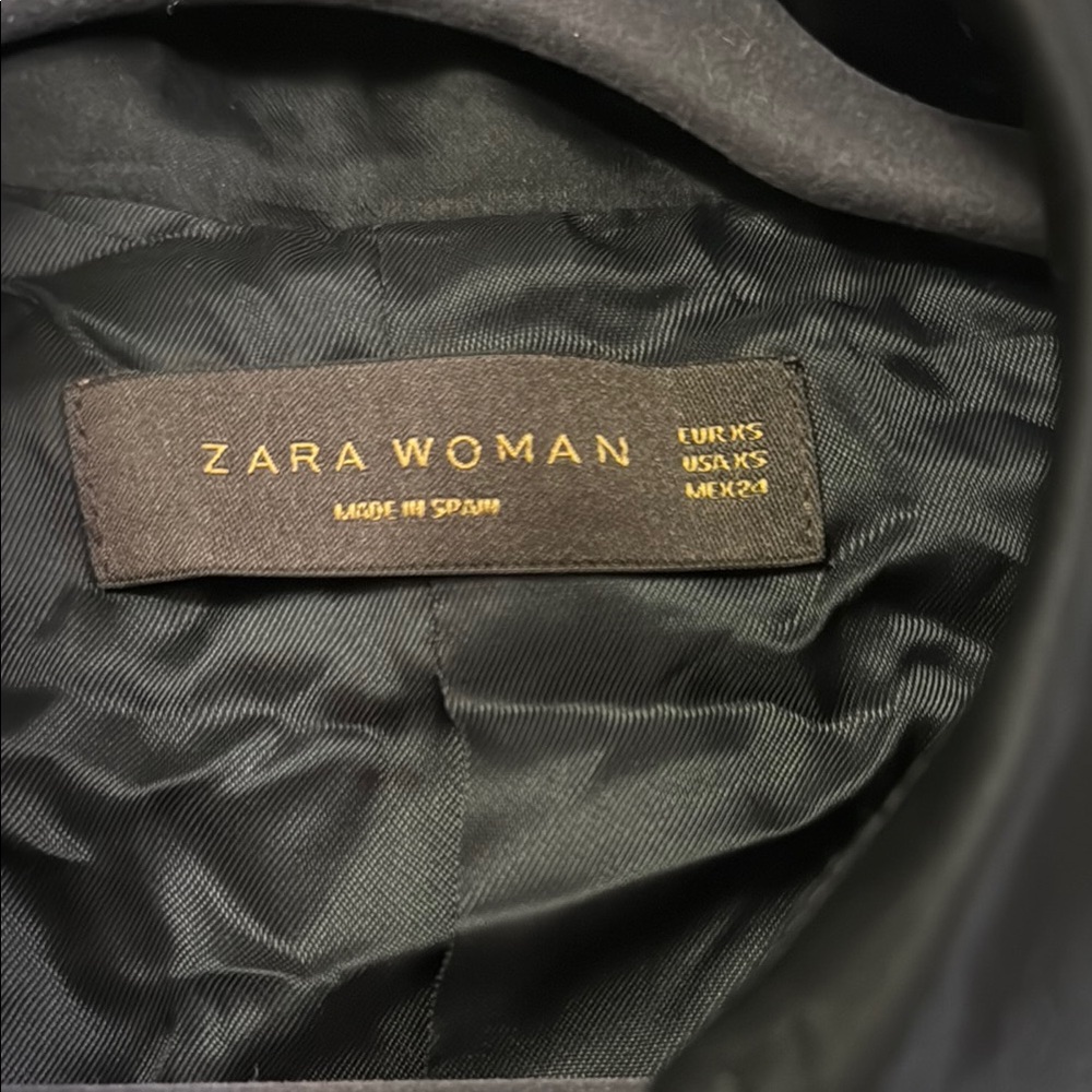 Zara Black Double-Breasted Jacket - Picture 3 of 6
